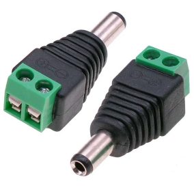   DC dugó, lengő, 5.5x2.1mm/11mm, egyenes, 1 pin, csavaros bekötésű