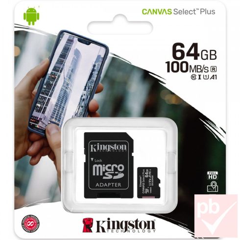 Kingston Canvas Select Plus 64GB micro SD memóriakártya