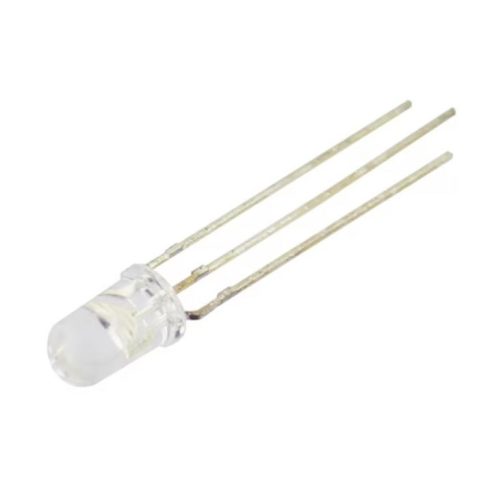 LED, 5mm, zöld/piros, 2000-4500 / 6800-15000mcd, 1.6-2.4 / 2.6-3.6V, 3 lábú