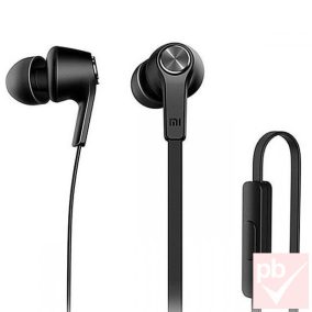   Xiaomi Mi Earphones Basic fekete headset 3.5mm jack csatlakozóval