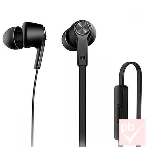 Xiaomi Mi Earphones Basic fekete headset 3.5mm jack csatlakozóval
