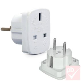   Utazó adapter, konnektor átalakító (Schuko dugó -> UK aljzat)