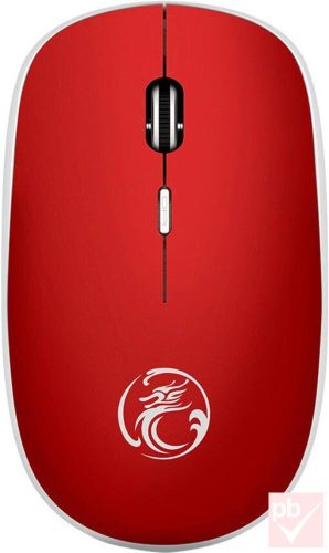 iMICE G-1600 csendes vezeték nélküli optikai egér (piros)
