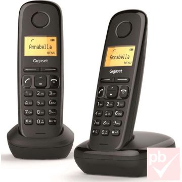 Gigaset A170 fekete DUO DECT telefon