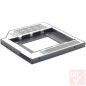   Beépítő keret, laptop 12.7mm optikai meghajtó helyre 2.5" meghajtó (SSD optibay)