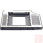   Beépítő keret, laptop 9.5mm optikai meghajtó helyre 2.5" meghajtó (SSD optibay)