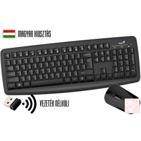   Genius KM8100 vezeték nélküli billentyűzet + egér szett (fekete, HUN)