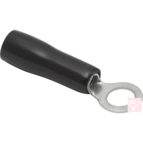   Kábelsaru, 4.3mm (M4) / 2mm, gyűrűs (szemes), szigetelt, fekete