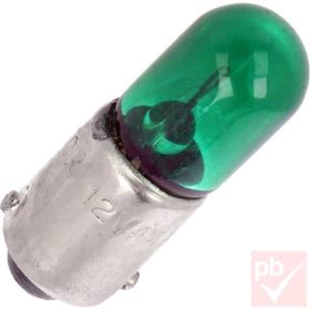 Izzó BA9s 12V 4W zöld