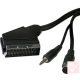 Scart-Jack+SVHS összekötő kábel, 1.5m