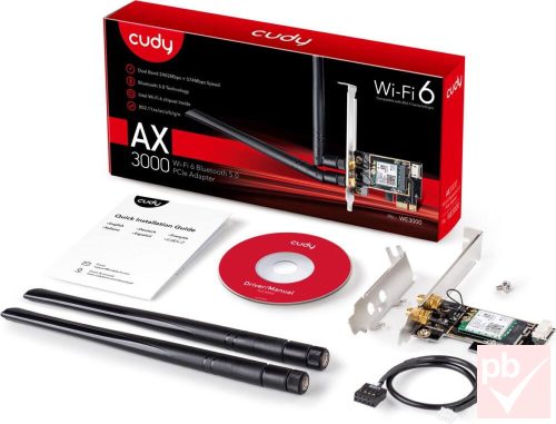Cudy WE3000 PCI-E WiFi adapter + Bluetooth 5.0