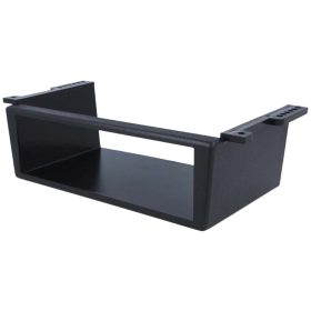   1 DIN méretű univerzális fejegység beépítő keret, műanyag, fekete