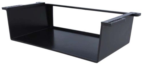 1 DIN méretű univerzális fejegység beépítő keret, műanyag, fekete