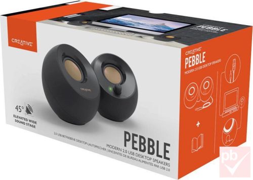 Creative Pebble fekete 2.0 hangfalszett
