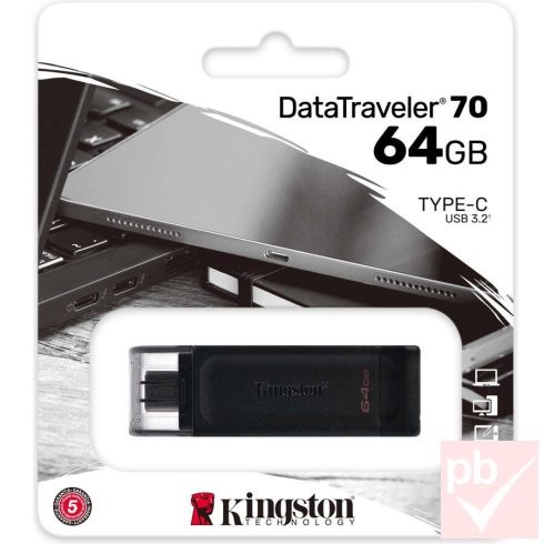 Kingston DataTraveler 70 64GB pendrive (Type-C, USB 3.2)