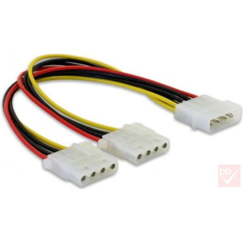 Táp átalakító, Molex aljzat -> 2x Molex dugó