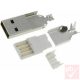 USB 2.0 A dugó, lengő, két részből álló fém ház, törésgátló nélkül (Connfly)