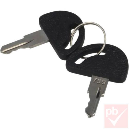 Kulcsos kapcsoló, 2 pozíciós, 60°, 2db kulcs (Ninigi S-332-1)