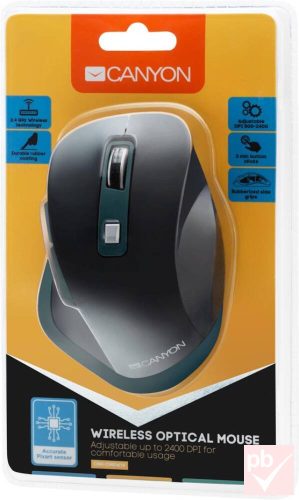Canyon CNS-CMSW14DG fekete-kék vezeték nélküli optikai egér