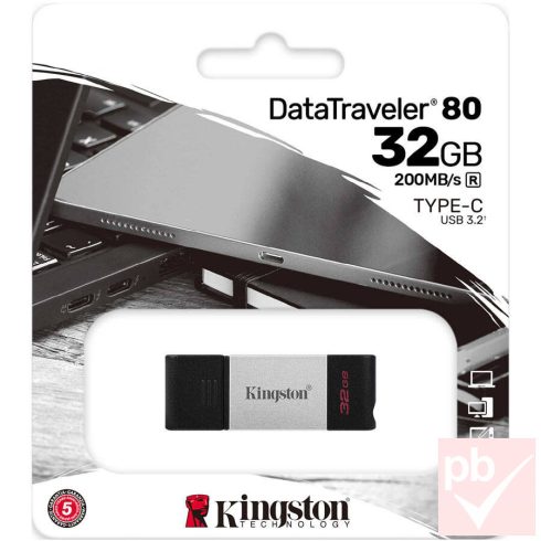 Kingston DataTraveler 80 32GB pendrive (Type-C, USB 3.2)