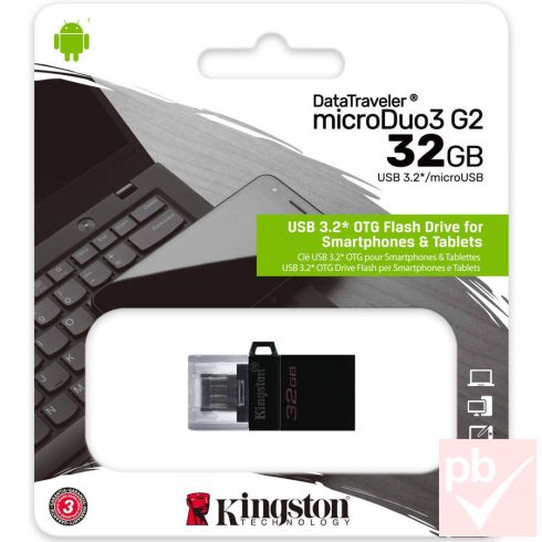 Kingston DataTraveler MicroDuo 3.0 G2 32GB pendrive (Type-A + micro B, USB 3.0)