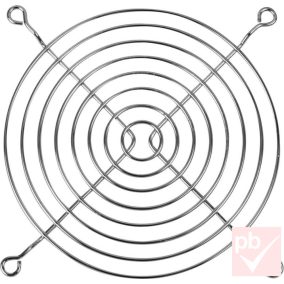 Ventilátor rács, 120x120mm, krómozott fém (bontott)