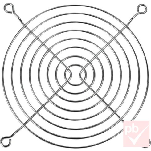 Ventilátor rács, 120x120mm, krómozott fém (bontott)