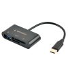 Gembird USB Type-C kártyaolvasó (SD, micro SD, USB)