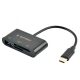 Gembird USB Type-C kártyaolvasó (SD, micro SD, USB)