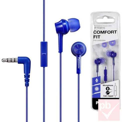 Panasonic Comfort Fit fülhallgató mikrofonnal (kék)