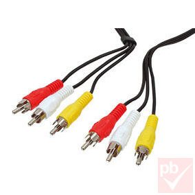 RCA összekötő kábel, 3x, audió-videó, 1.5m