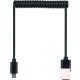 USB 2.0 A-micro B összekötő kábel 1.8m fekete, spirál