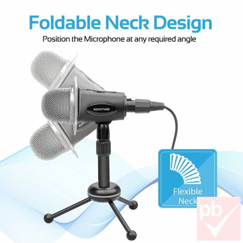 Promate Tweeter-8 professzionális asztali mikrofon