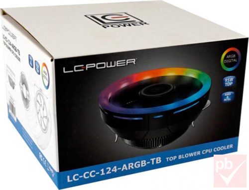 LC-Power CC-124 univerzális RGB LED processzorhűtő