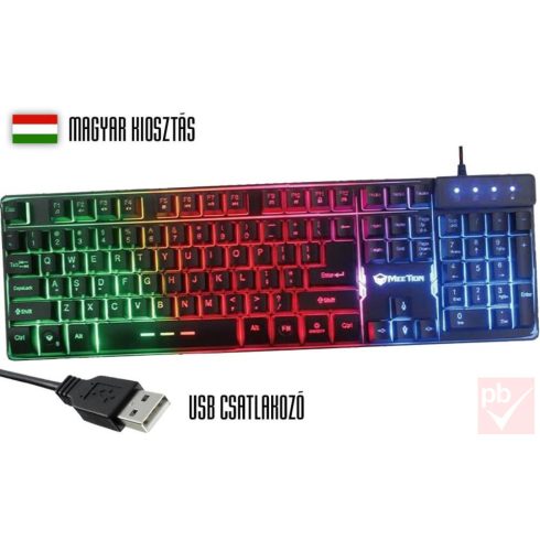 Meetion MT-K9300 RGB LED gamer billentyűzet (fekete, HUN)