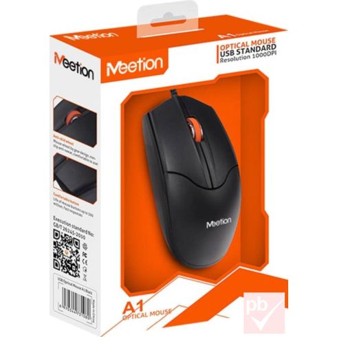 Meetion MT-A1 USB optikai egér (fekete)