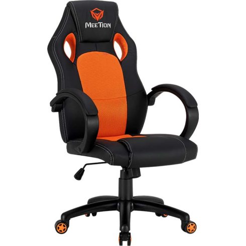 Meetion irodai/gamer szék (fekete-narancs)