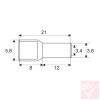 Érvéghüvely szigetelt 6.0mm² sárga