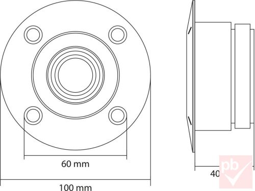 MNC 33512 dome magassugárzó (kerek, 100mm, 70W, 8 Ohm)
