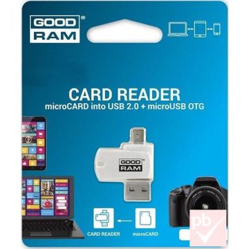 Goodram micro SD kártyaolvasó (USB Type A + micro B)