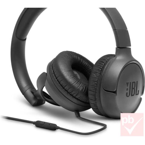 JBL Tune 500 Pure Bass Sound fekete headset okostelefonhoz