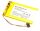 GPS akkumulátor MIO készülékekhez 3.7V 1400mAh Li-Polymer (37.7x61.2x5.3mm)