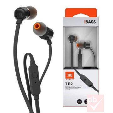 JBL Tune 110 fekete mikrofonos fülhallgató (headset)