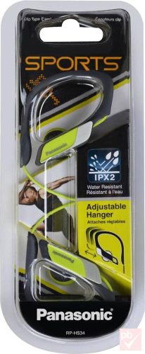 Panasonic Sports klipszes fülhallgató (sárga)