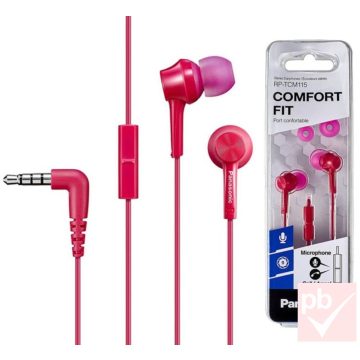   Panasonic Comfort Fit fülhallgató mikrofonnal (rózsaszín)