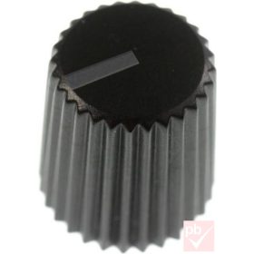   Potenciométer forgató gomb, 6-os tengelyre, recézett, pozíció jelzővel