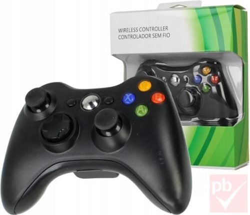 XBOX 360 / PC vezeték nélküli kontroller (fekete)