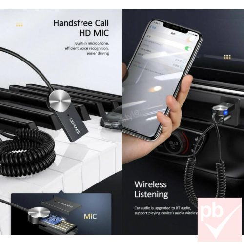Usams Bluetooth Car Wireless Audio Receiver (AUX Bluetooth adapter)