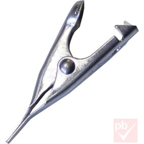   Krokodilcsipesz, 28mm, 5A, erős, szigetelés nélkül (Müller)