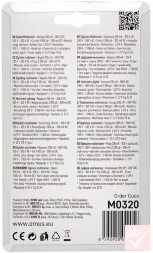 Emos MD-110 miniatűr digitális multiméter